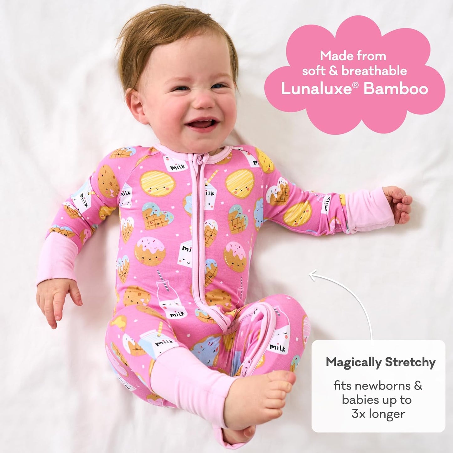 Little Sleepies Pajamas for Baby Boys & Girls, Viscose from Bamboo Baby Pajamas, Preemie & Newborn Sleepers, 2-Way Zipper PJs