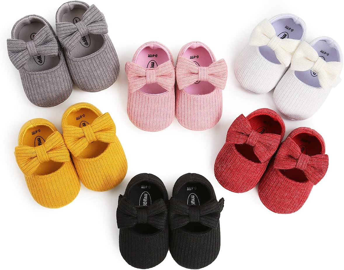 Baby Shoes Mary Jane Flats Non Slip Soft Sole Infant Toddler Sneakers First Walkers Party Christmas Dress Shoes