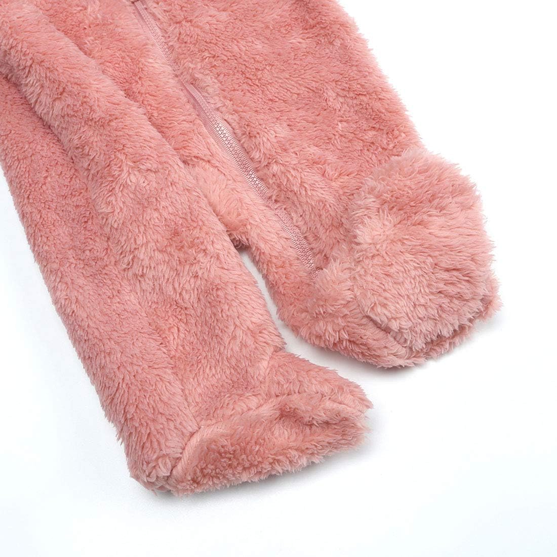 Newborn Baby Snowsuit Fleece Lined Onesie Outfits Warm Hooded Romper for Infant