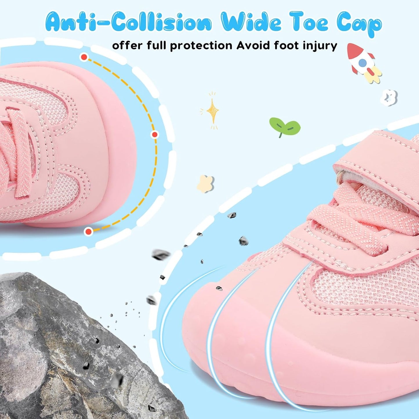 Scurtain Baby Shoes Boy Girl First Walking Shoe Infant Crib Breathable Sneakers Lightweight Barefoot Shoes for Babies