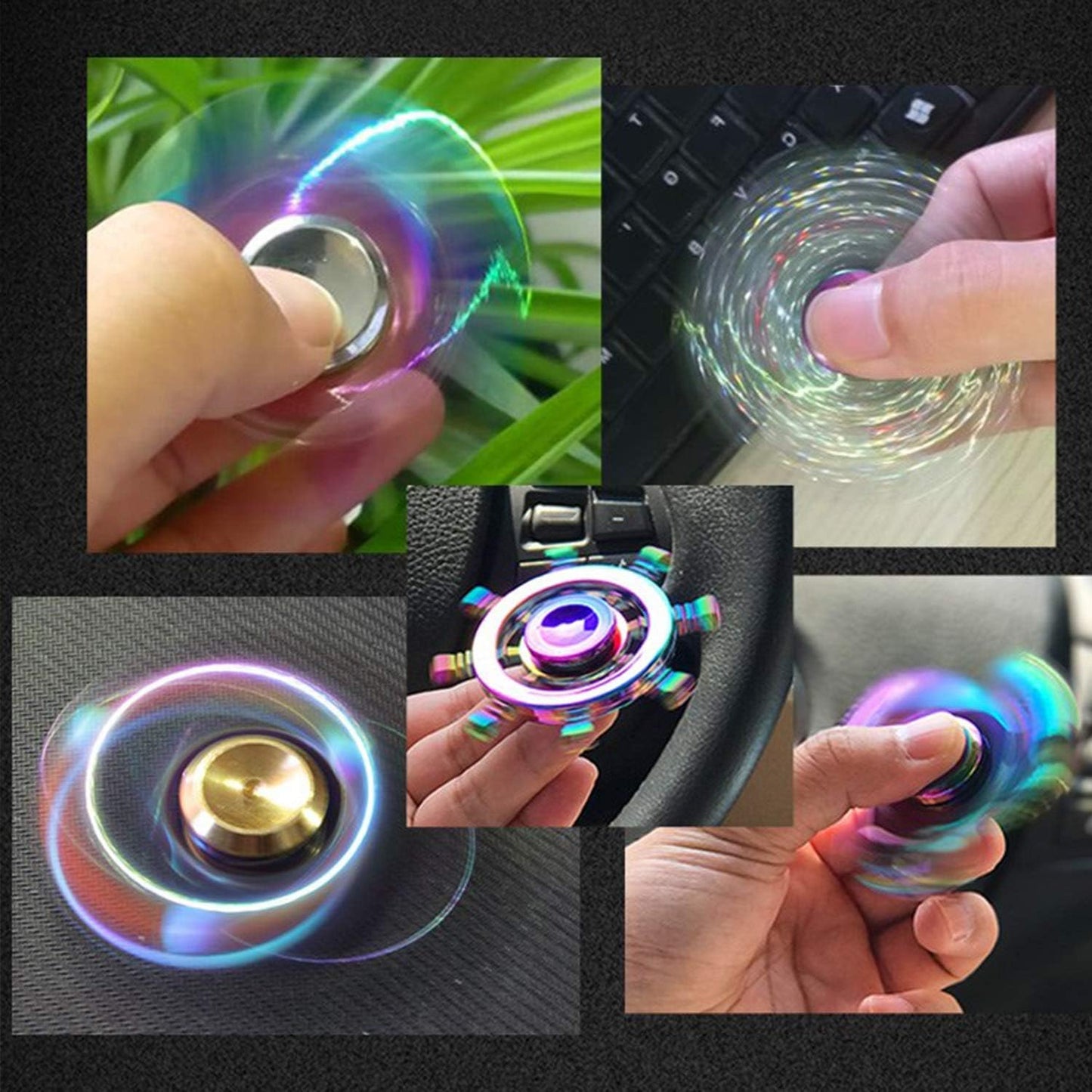 Cool Fidget Spinners Toy Metal for Kids Adults, Steel Fidgit Finger Hand Spinner Desk Toys Gifts Goodie Bag Fillers, Anti Anxiety Stress Relief Toys Stocking Stuffer Party Favors Supplies