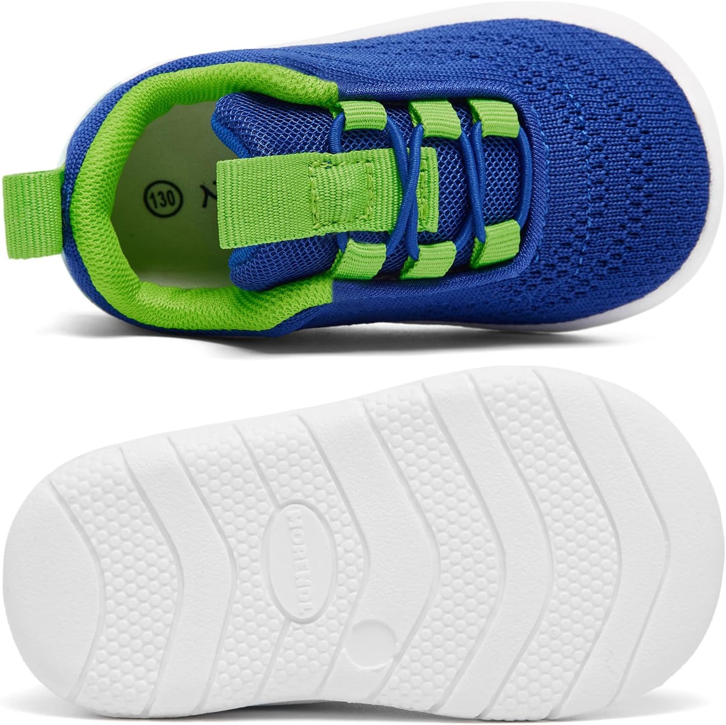 MORENDL Toddler Slip On Sneakers Baby Walking Shoes Non-Slip Breathable Unisex Pink Mesh Lace-Up Athletic Sneakers Infant Running Shoes