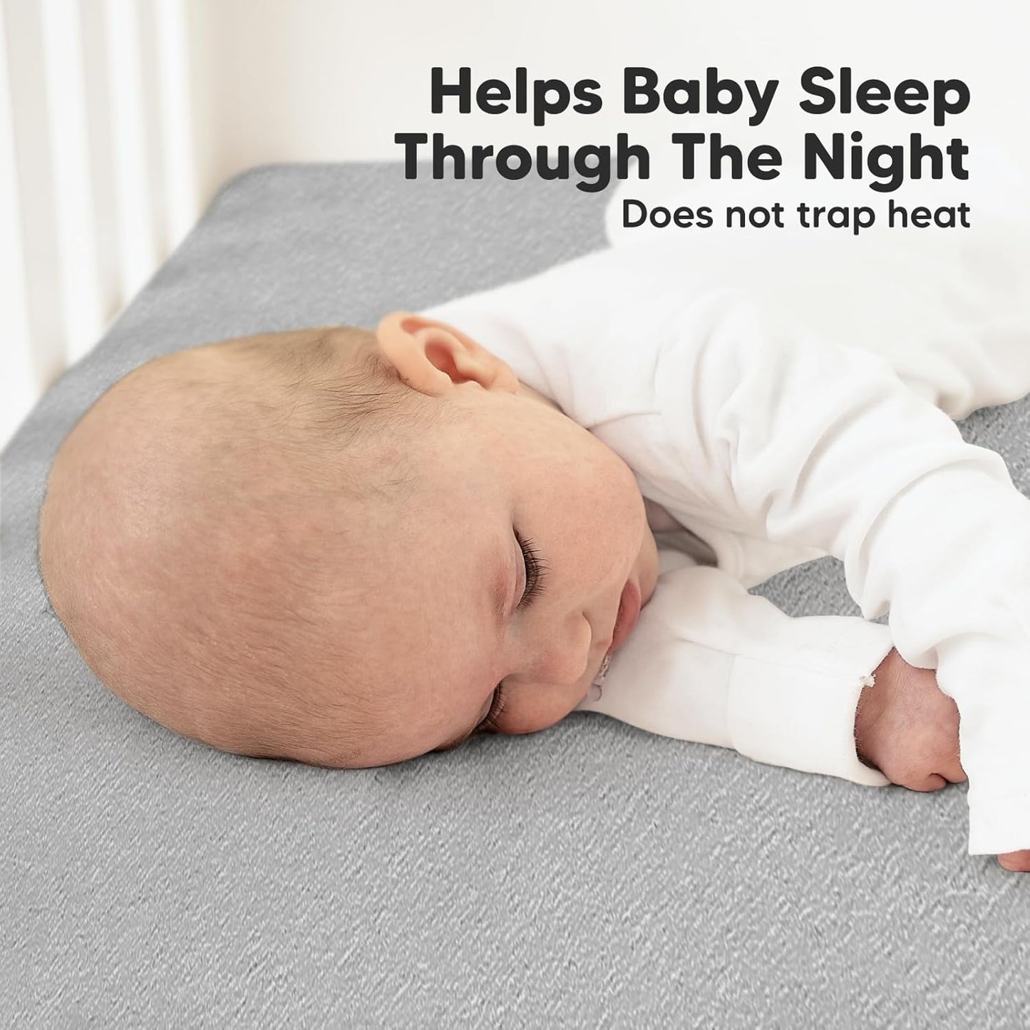 KeaBabies 2-Pack Organic Crib Sheets for Boys, Girls - 52x28 Fitted Crib Mattress Sheet Neutral, Breathable Jersey Cotton Cover for Baby Bed, Toddler Mattress, Soft & Cute Prints (Storm)