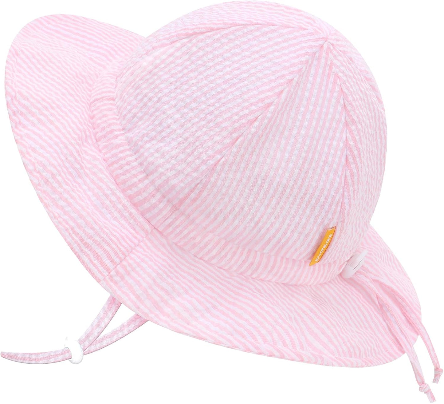 UPF 50+ Baby Bucket Hat - Wide Brim Sun Protection Beach Cap for Girls - Cute & Adjustable Toddler Hat