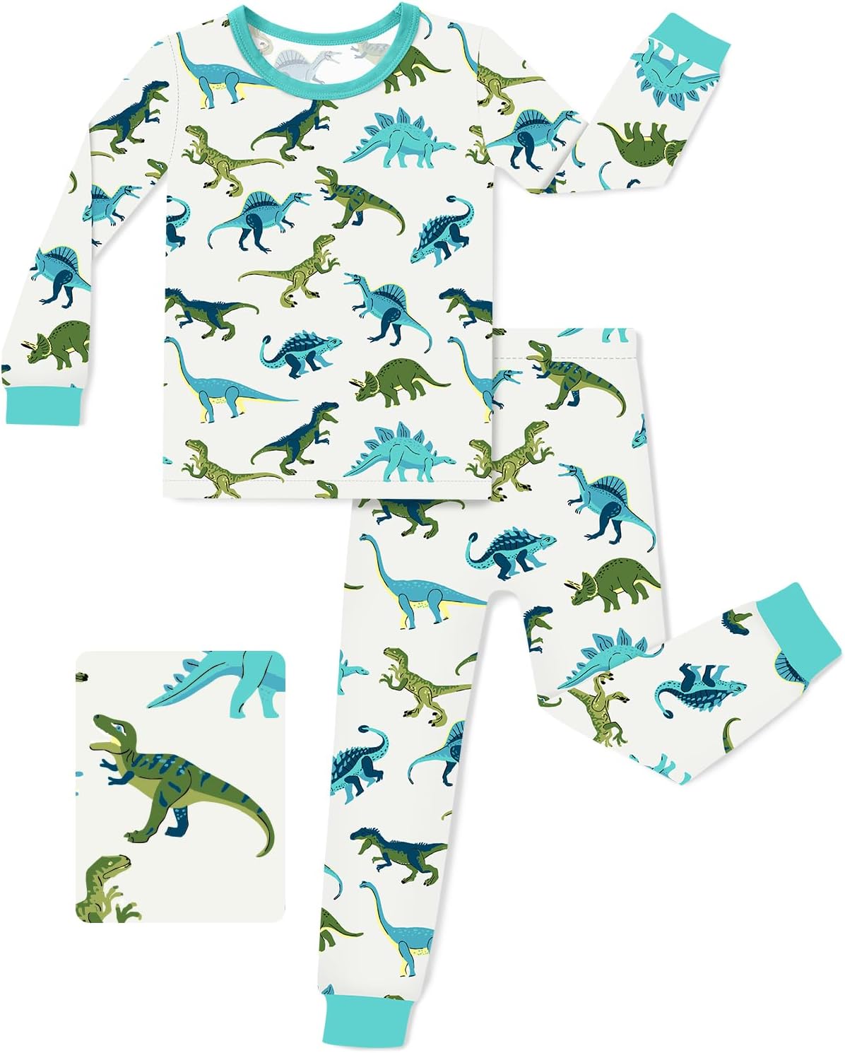 Bamboo Viscose Toddler Pajamas Boys Girls Baby 12M-8Y Pjs Sets Kids 2pcs Snug fit Long-Sleeve Sleepwear