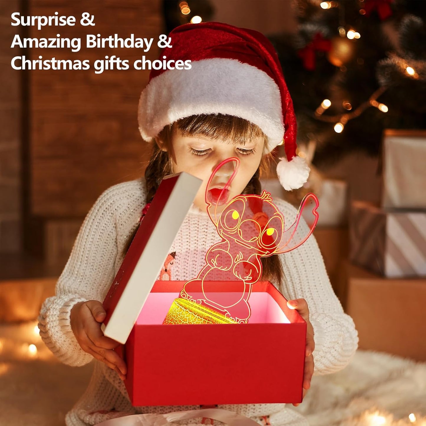 Cool Night Light,16 Color Night Light,3D LED Lamp with Smart Remote Control,Boy Gifts for Children's Room Decoration,Christmas Holiday Gifts