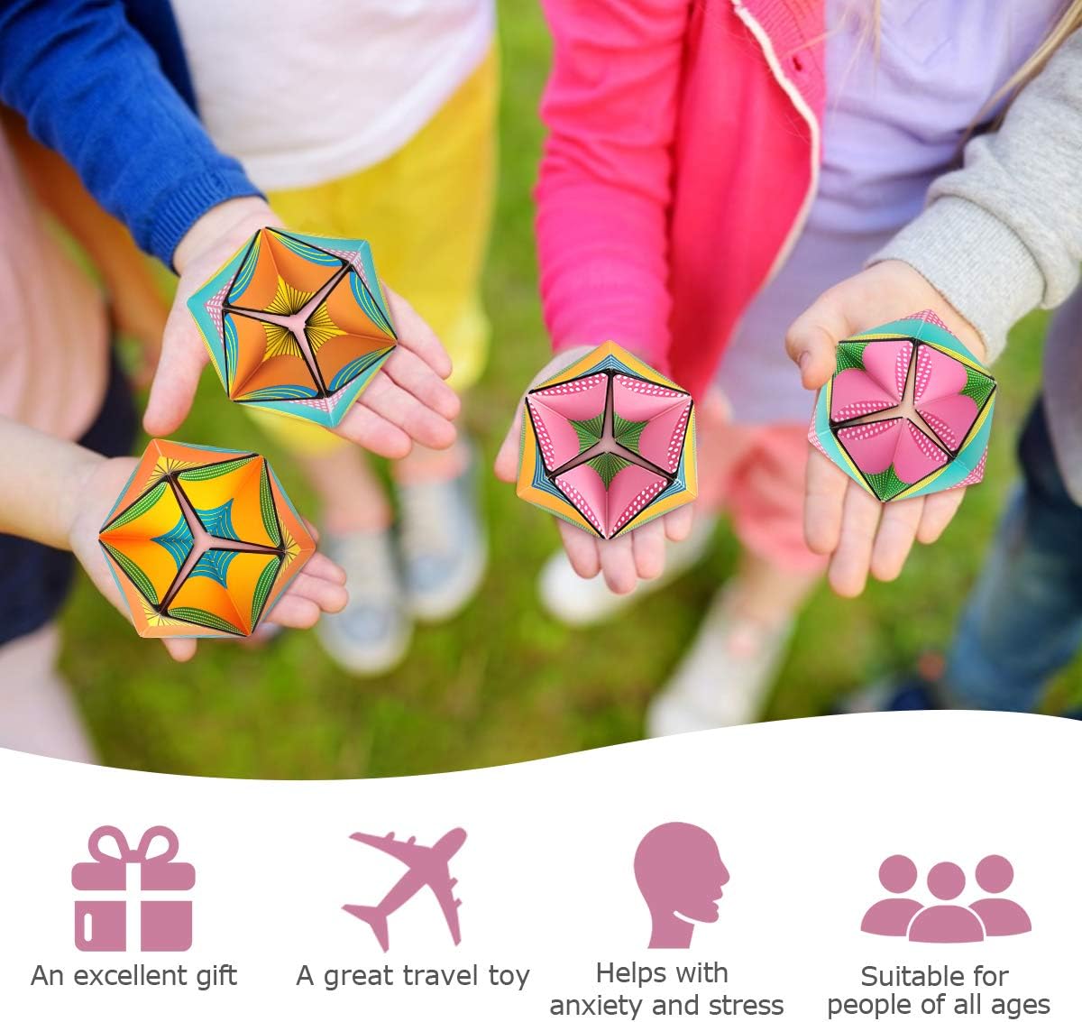 Euclidean Cube Sensory Toys for Kids, Fidget Toy for Adults to Stay Calm and Focused, Magic Cube for Girls and Boys Over 3 Years Old