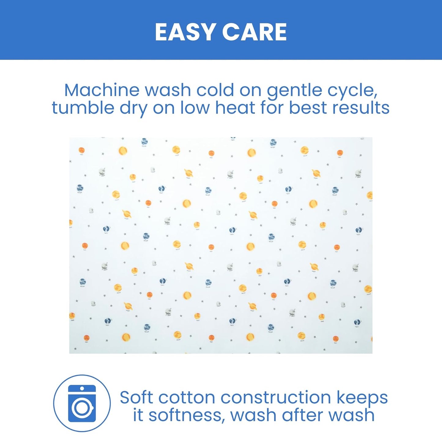 Delta Children Fitted Crib Sheets for Girls and Boys - Crib Sheet for Standard Crib and Toddler Mattresses - 28x52 Inch (Pack of 2), Space Exploration