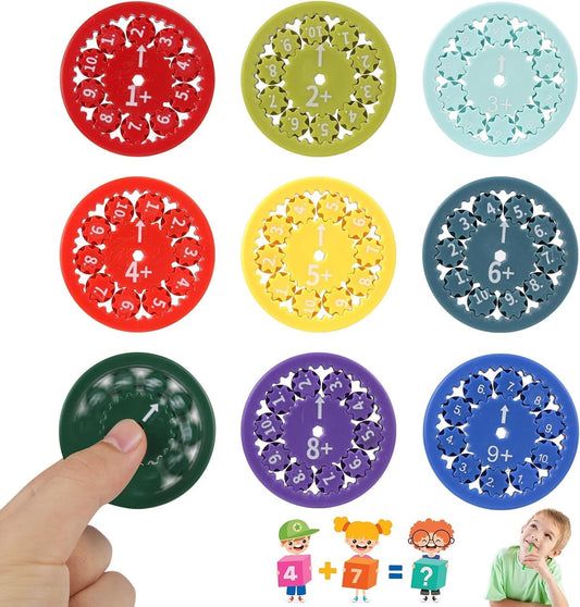 Math Fidget Spinners, Math Fidget Toy Multiplication for Kids, Math Facts Fidget, Learning Multiplication and Division Education Toys for Kids, Math Game for Home School Classroom Prizes