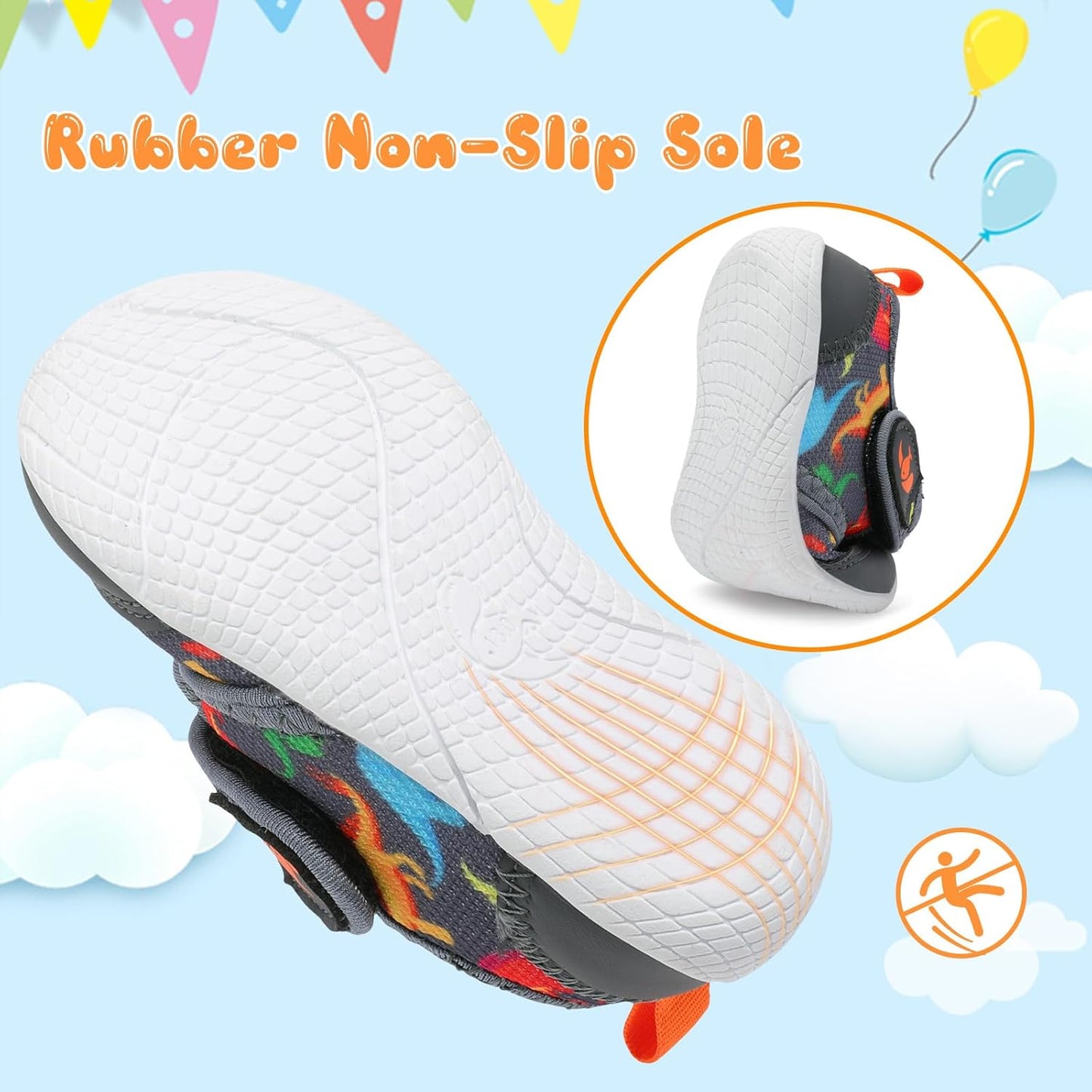 FEETCITY Baby First Walking Shoes Boys Girls Infant Sneakers Crib Shoes Breathable Lightweight Slip On Shoes