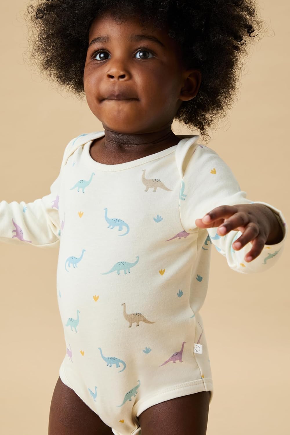 MORI Baby Supreme Comfort Long Sleeve Bodysuit for Boys and Girls - Unisex Romper with Envelope Neck and Nickel Free Popper