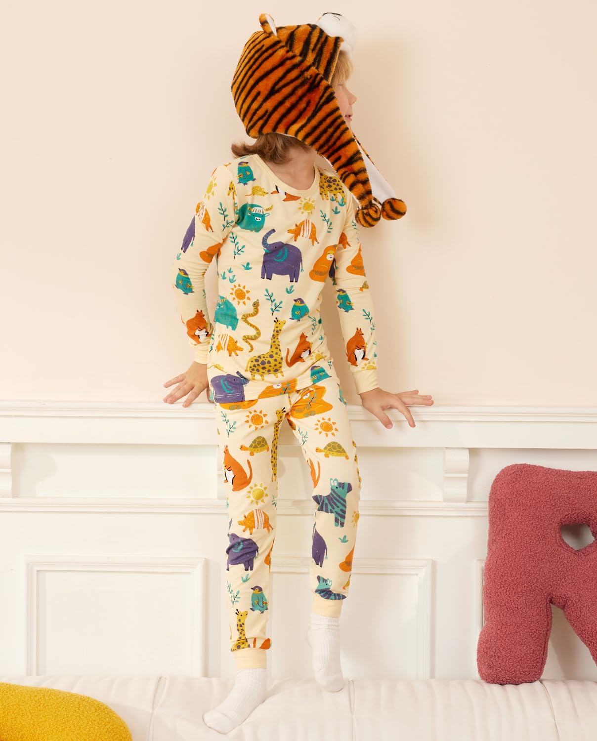 Bamboo Viscose Toddler Pajamas Boys Girls Baby 12M-8Y Pjs Sets Kids 2pcs Snug fit Long-Sleeve Sleepwear