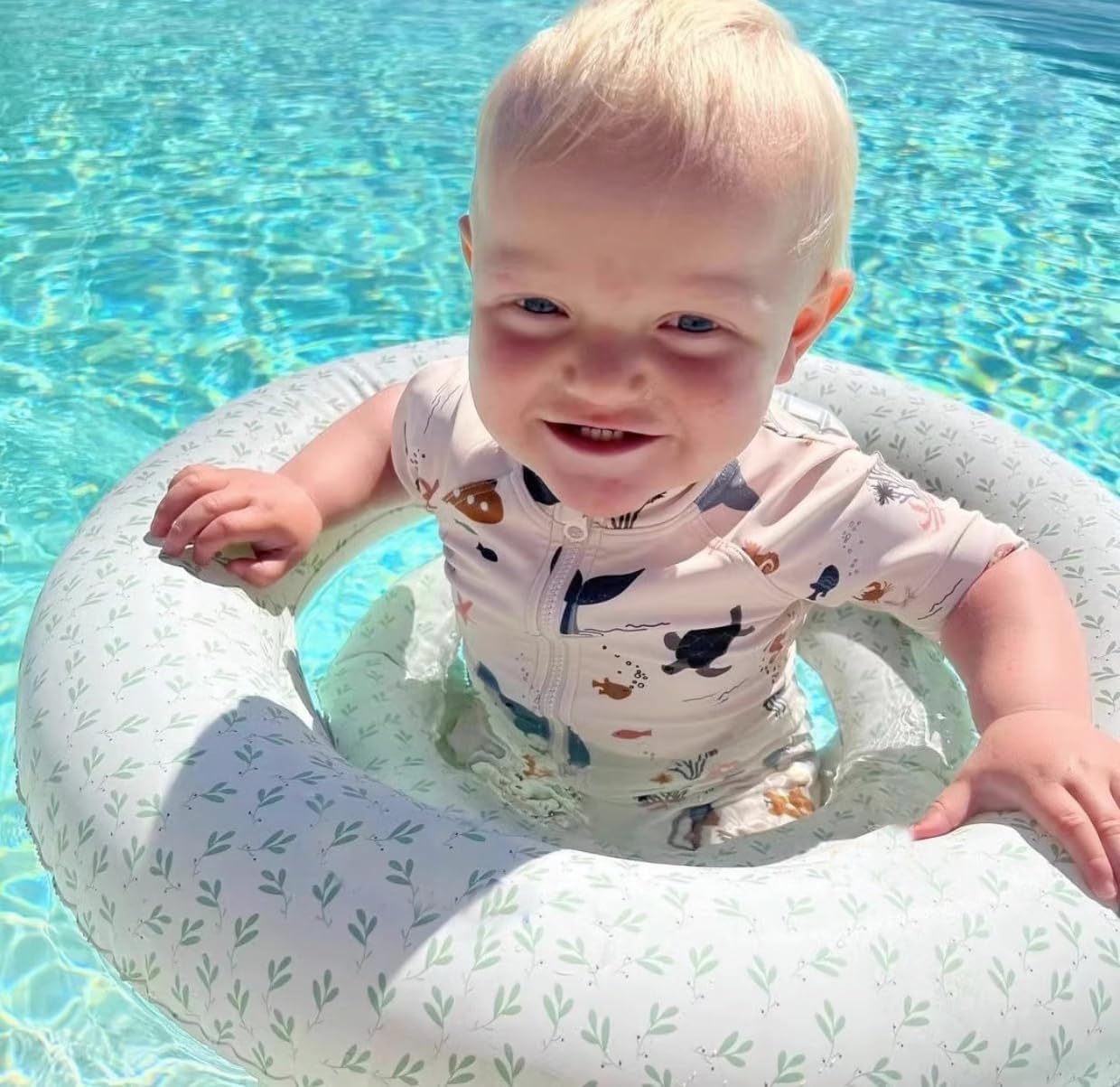 Boys One Piece Swimsuit Whale Dolphin Bathing Suit Zipper Rash Guard Kid Short Sleeve Swimwear Shark Beach Wear UPF50+