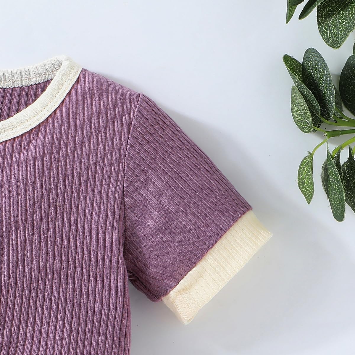 Bafeicao Unisex Baby Boy Girl 2 Pack Rompers Short Sleeve 2 Way Zipper One Piece Jumpsuits Clothes Sets