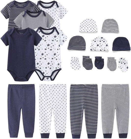 Kiddiezoom Newborn Baby Girl Boy Clothes Baby Outfits Pants Bodysuits Gifts Set Layette Set 0-3 Months