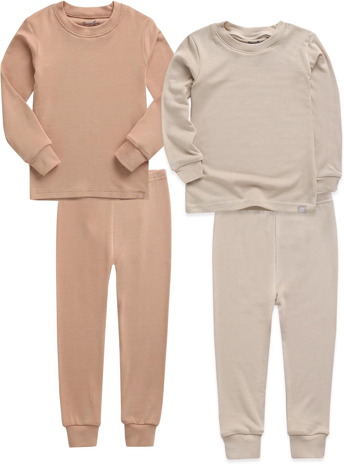 VAENAIT 6M-12Y Toddler Kids Girls Boys Soft Comfy Modal Tencel Solid Raglan Sleepwear Pajamas Pjs 2pcs/4pcs Set