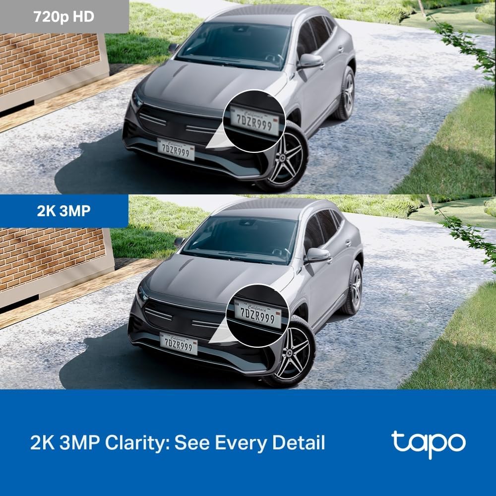 Tapo 2K 3MP Pan/Tilt Indoor/Outdoor Security Camera, Free Person/Baby Cry Detect & Track, 360° Pan, Color Night Vision, SD/Cloud Storage, Works w/Alexa & Google Home, HybridCam 360, Black (2-Pack)