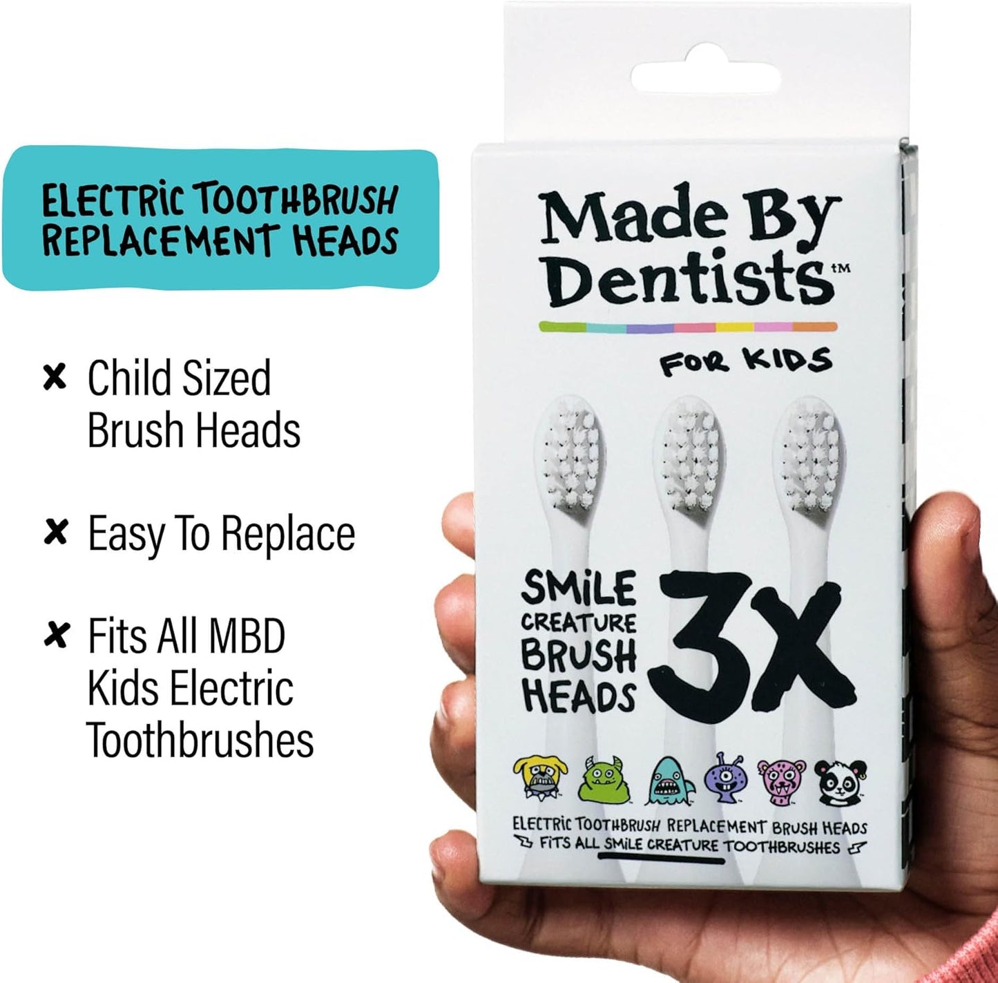 Kids Electric Toothbrush - Rechargeable Vibrating Toothbrush with Timer, Includes 6 Replacement Heads, Gently Cleans Little Teeth, for Girls and Boys, Kids & Toddlers Age 2+, Shark