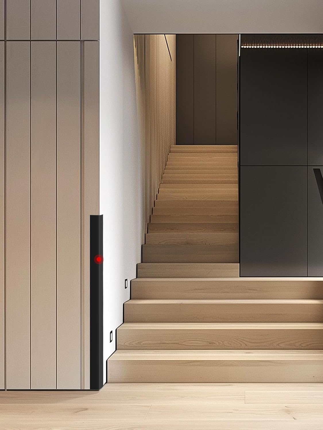 MONOID Wall Corner Protector, 2 PCS Furniture Edge Protection, PC Anti-Bump Guards Avoid Scratching Corner Trim for Door Frame, Table, Countertop, Stair, Self-Adhesive, Black, 1.97IN×47.24IN/5CM×120CM