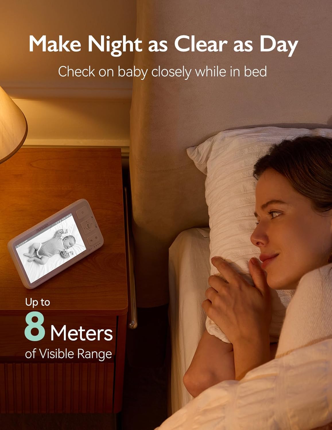 Momcozy Baby Monitor with 2 Cameras 5.5" 1080P Full HD Split Screen Video Baby Monitor with Camera and Audio, No WiFi 5000mAh Battery, ECO, VOX, Clear Night Vision 1640ft Range (SD Card not Included)