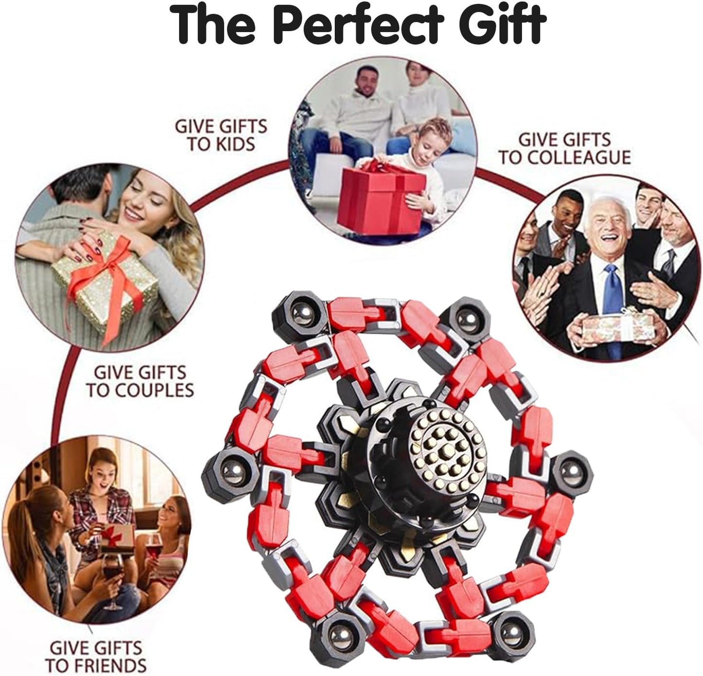 40 Pcs Deformable Robot Fidget Spinners - Transformable Fingertip Toys for Classroom Prizes, Christmas, Valentine Gifts - Goodie Bag, Stocking, Easter Basket Stuffers for Kids