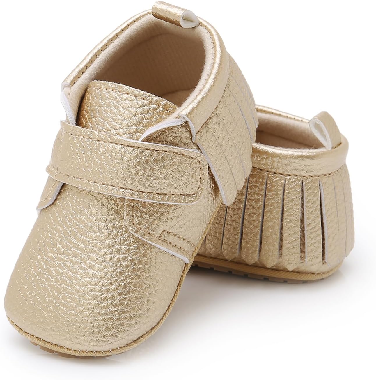 SOFMUO Baby Boys Girls High Top Ankle PU Leather Sneakers Soft Rubber Sole Infant Moccasins Newborn Oxford Loafers Anti-Slip Toddler Wedding Uniform Dress Shoes