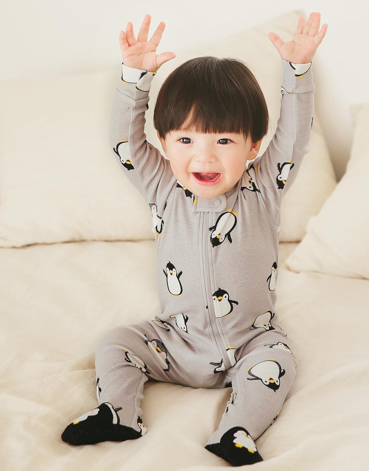 VAENAIT BABY Infant Toddler Boys Girls Footed Pajamas One-PIece Romper Sleep and Play 0M-2T