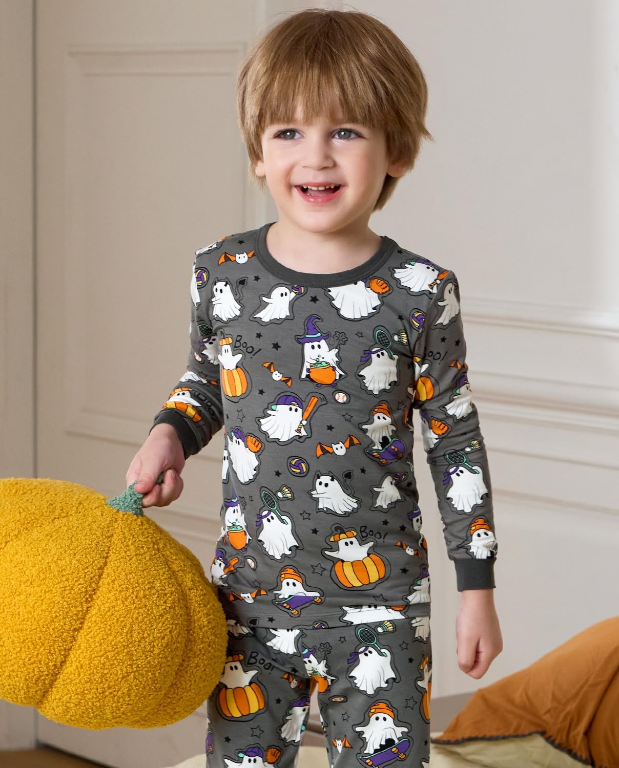 Bamboo Viscose Toddler Pajamas Boys Girls Baby 12M-8Y Pjs Sets Kids 2pcs Snug fit Long-Sleeve Sleepwear