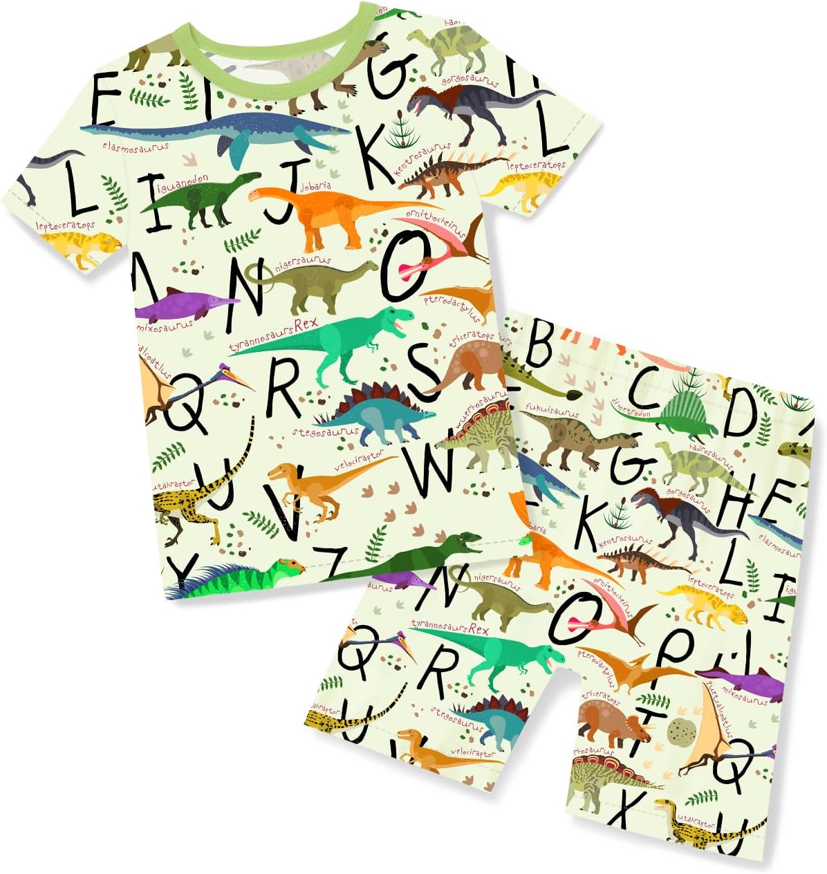 Bamboo Viscose Toddler Animal Pajamas Boys Girls Kids Cool Short Summer 12M-8Y Snug fit Pjs Set 2pcs