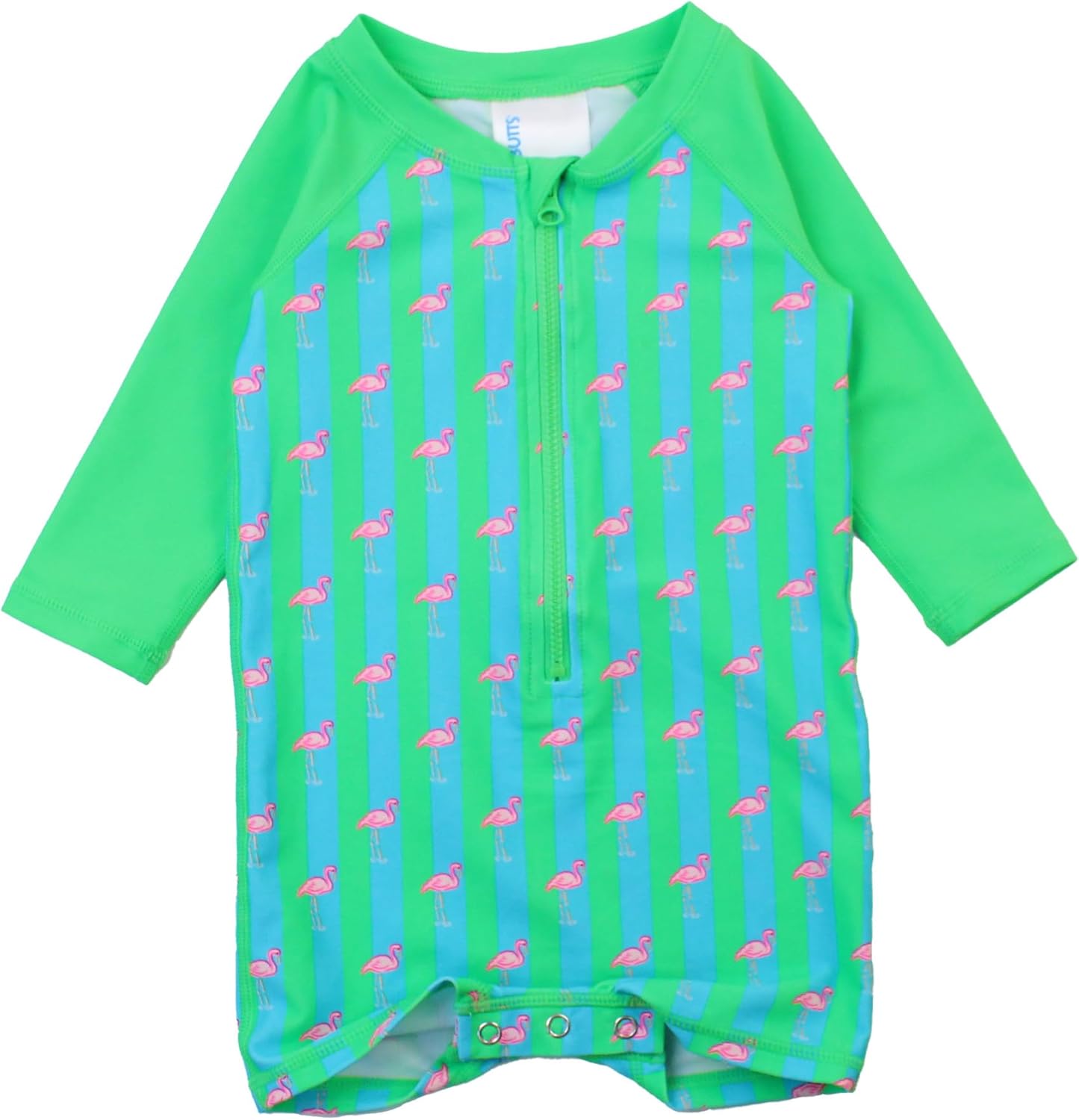 RUGGEDBUTTS Baby/Toddler Boy Swimsuit, One Piece Zipper Rash Guard Sunsuit with UPF 50+ Sun Protection