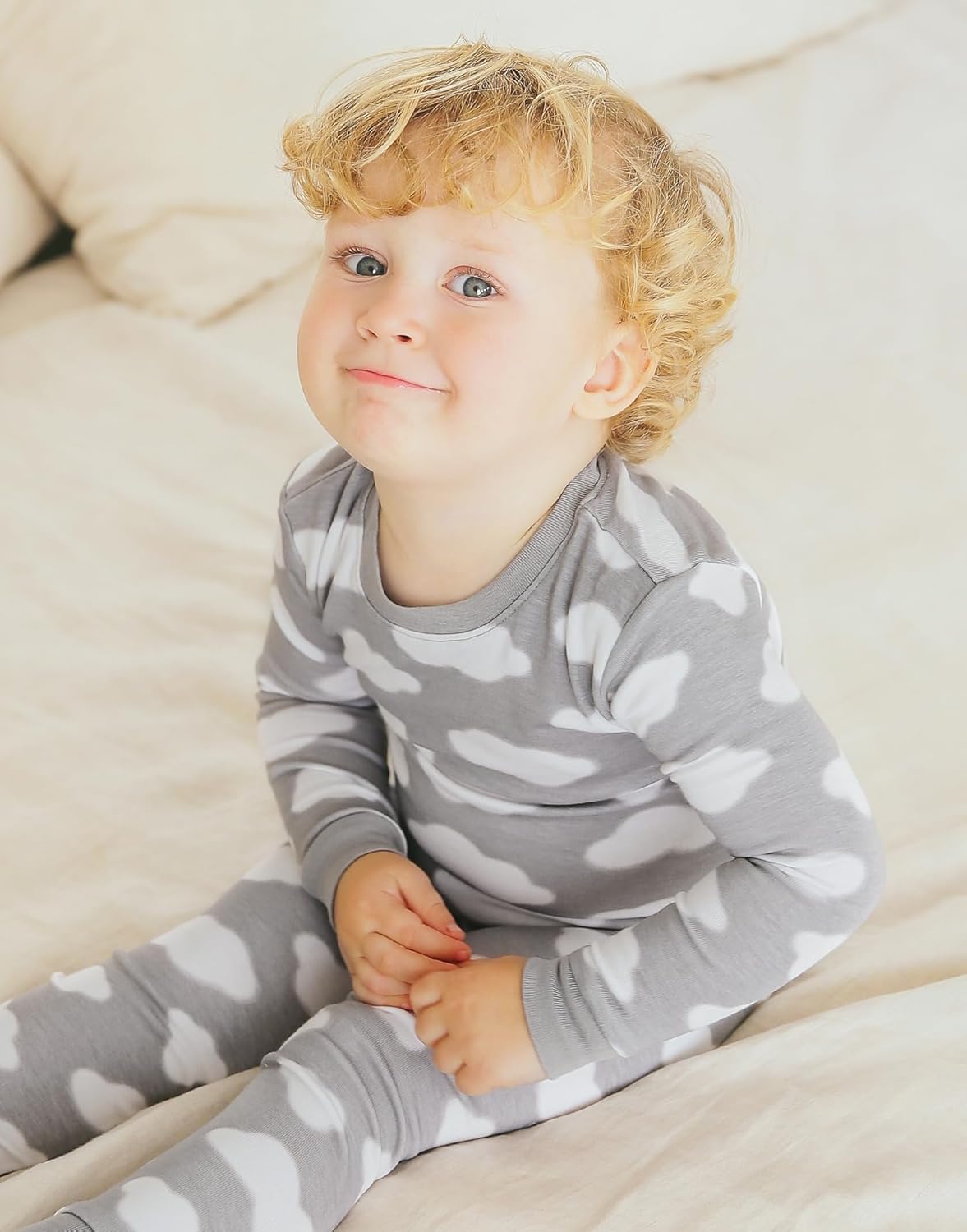 VAENAIT BABY 6M-12Y Kids Unisex Girls & Boys Soft Comfy Modal Tencel Sleepwear Pajamas 2pcs or 4pcs Set