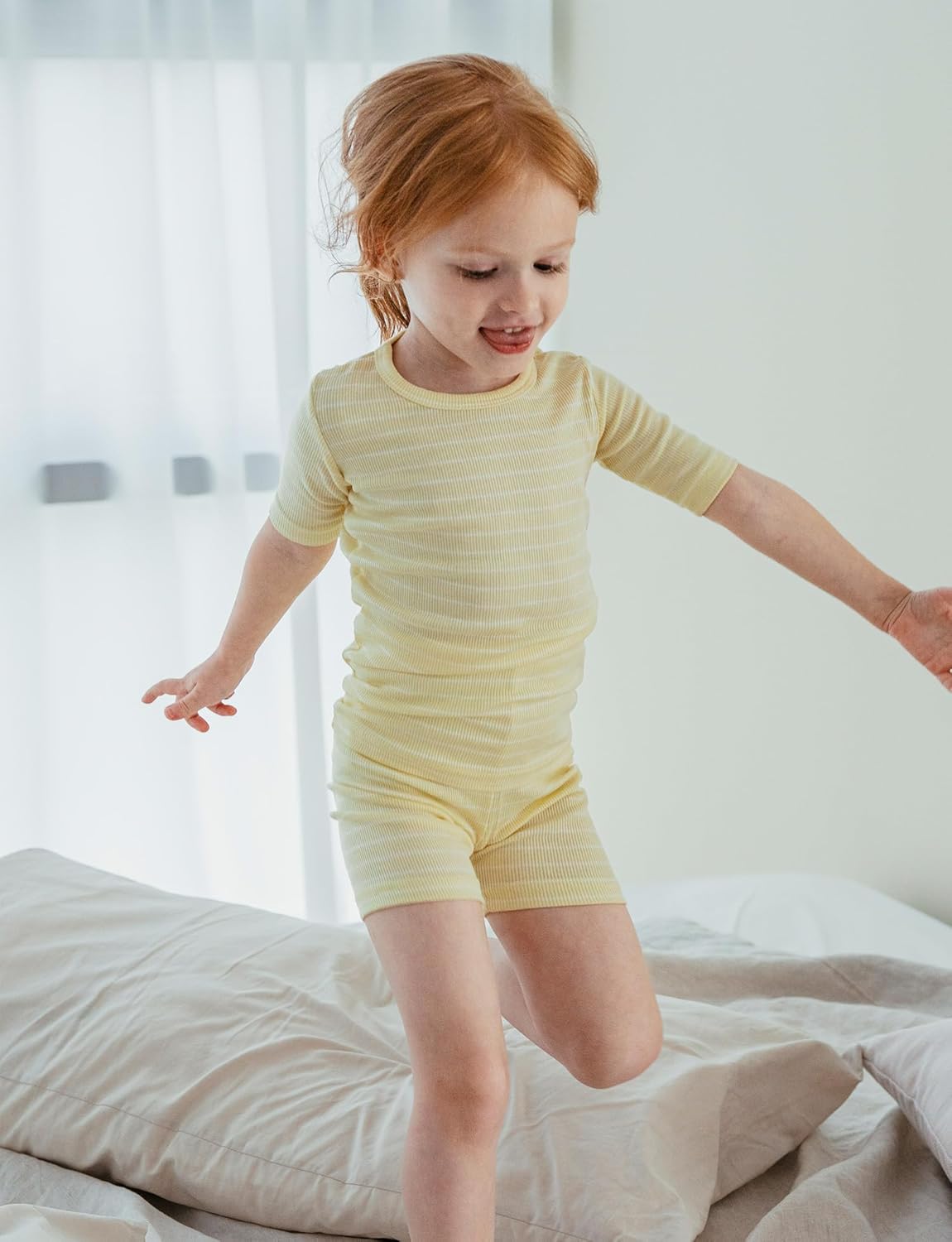 AVAUMA Stripe Pattern Baby Boys Girls Pajama Set Kids Toddler Snug fit Ribbed Sleepwear pjs for Daily Life Style