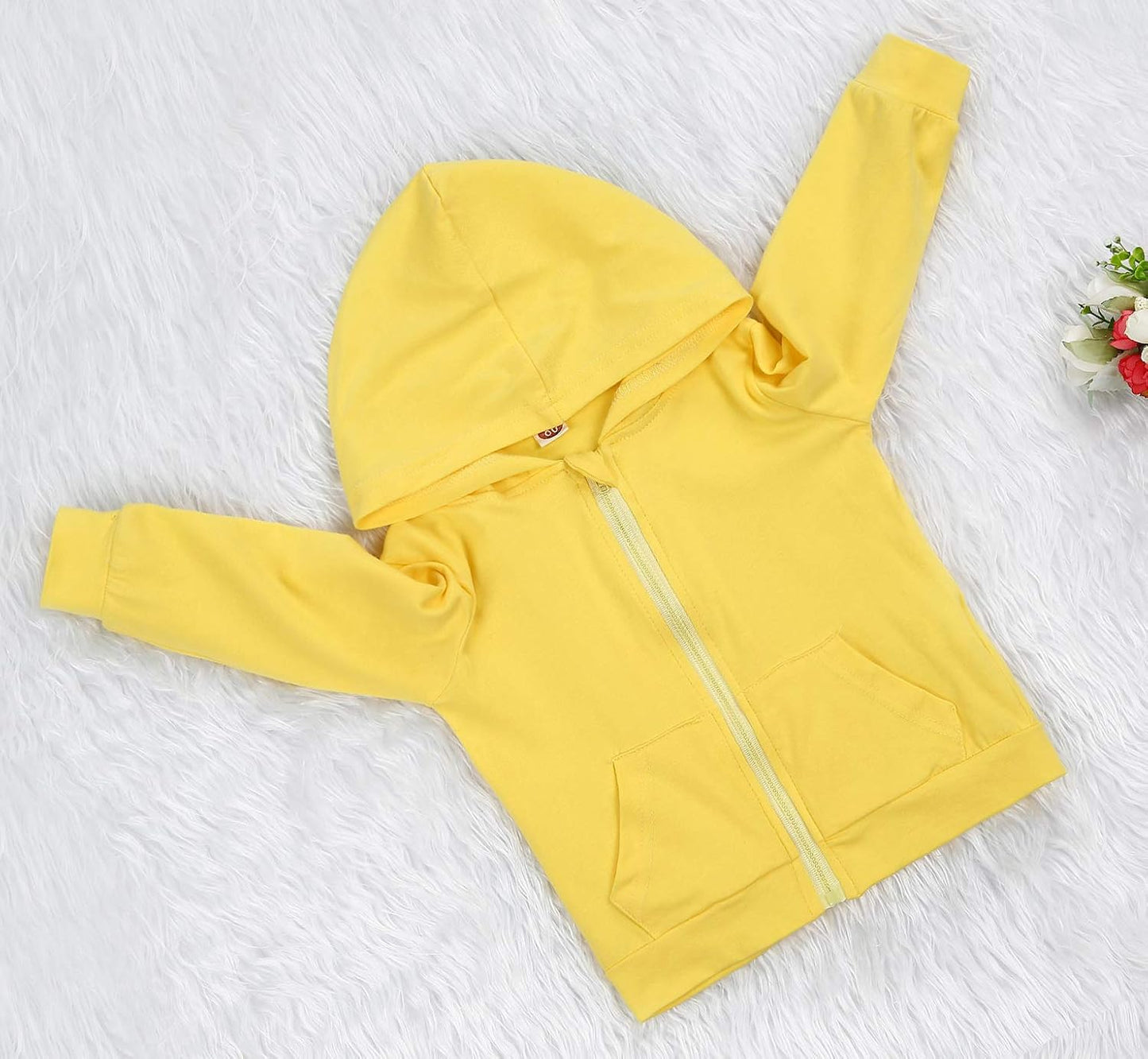 Imcute Baby Zip Up Hoodie, Unisex inflant Toddler Long Sleeve Sweatshirts Lightweight Jacket Hooded Coats Fall Winter Outfits
