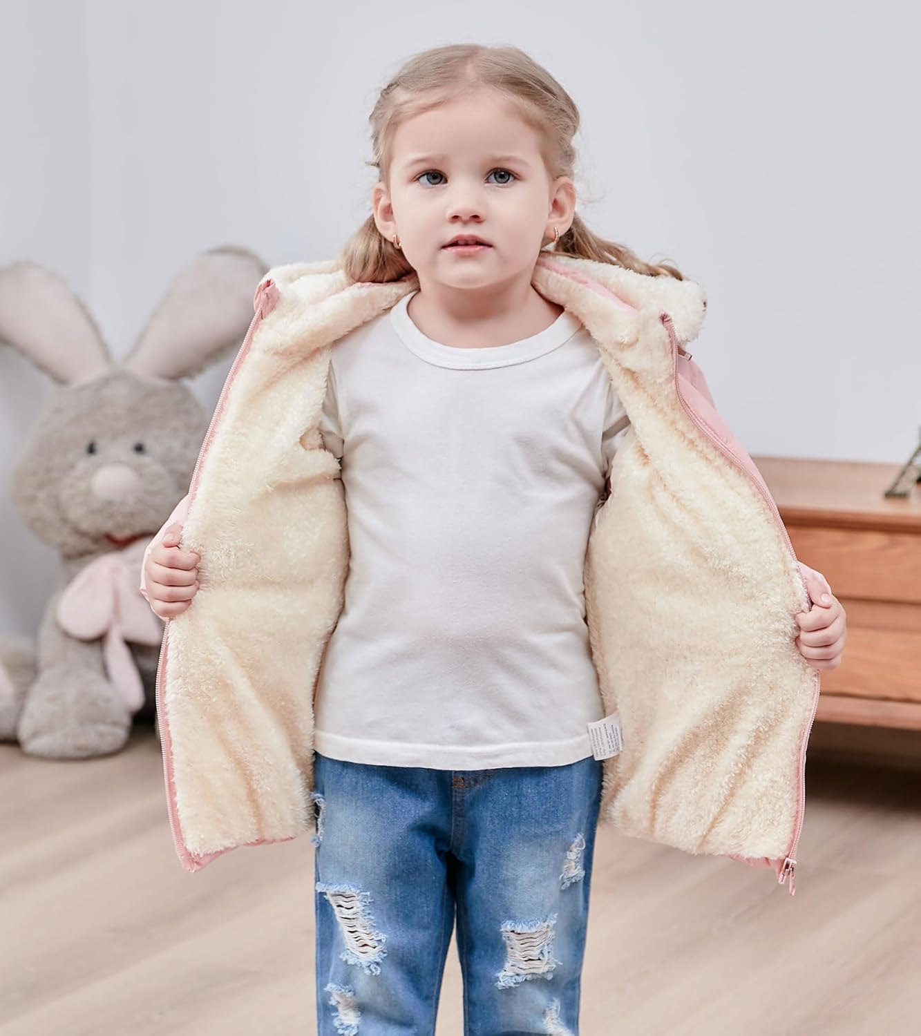 TUONROAD 1-6T Baby Girl Boy Winter Fleece Coats Toddler Warm Puffer Jackets Kids Down Alternative Outerwear