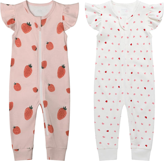 Owlivia Baby Boy Romper, Unisex Short-sleeve Summer Outfit, 100% Organic Cotton Girl One-Piece Jumpsuit