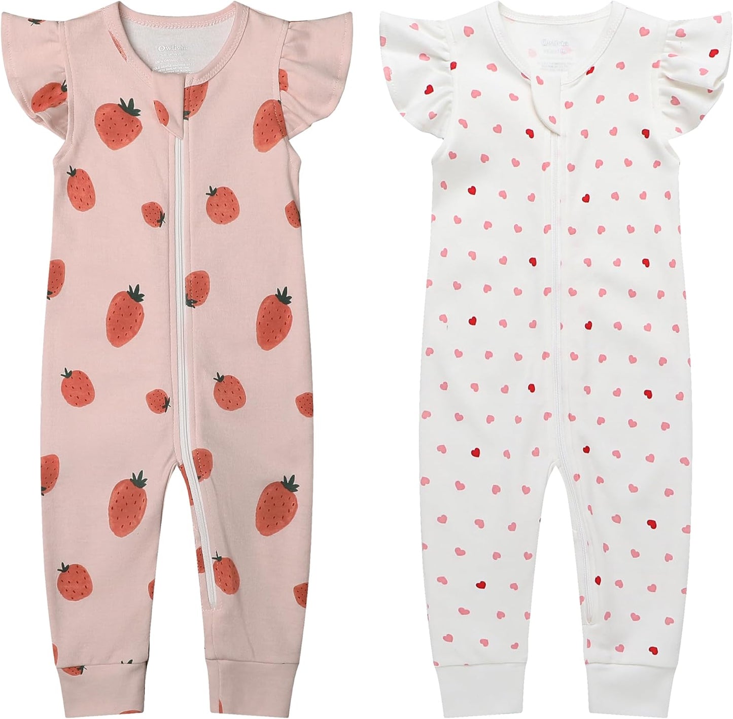 Owlivia Baby Boy Romper, Unisex Short-sleeve Summer Outfit, 100% Organic Cotton Girl One-Piece Jumpsuit