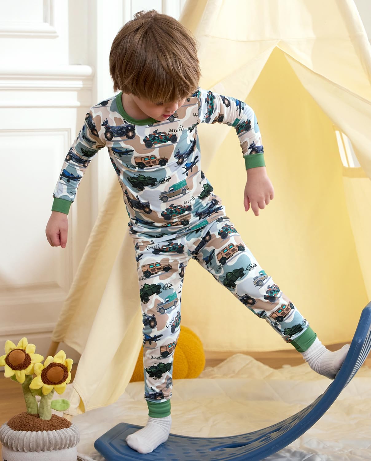 Bamboo Viscose Toddler Pajamas Boys Girls Baby 12M-8Y Pjs Sets Kids 2pcs Snug fit Long-Sleeve Sleepwear