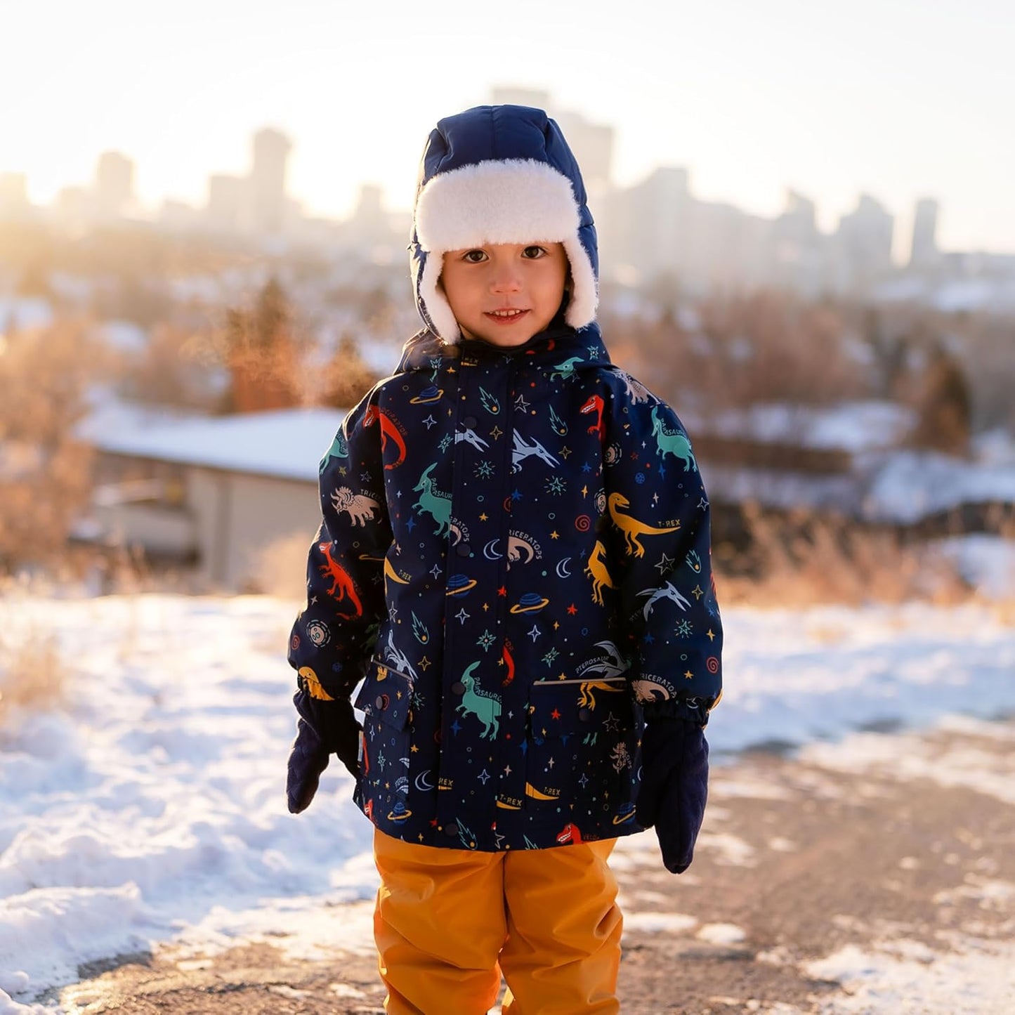 JAN & JUL Waterproof Fleece Lined Rain Jacket, Raincoat for Kids