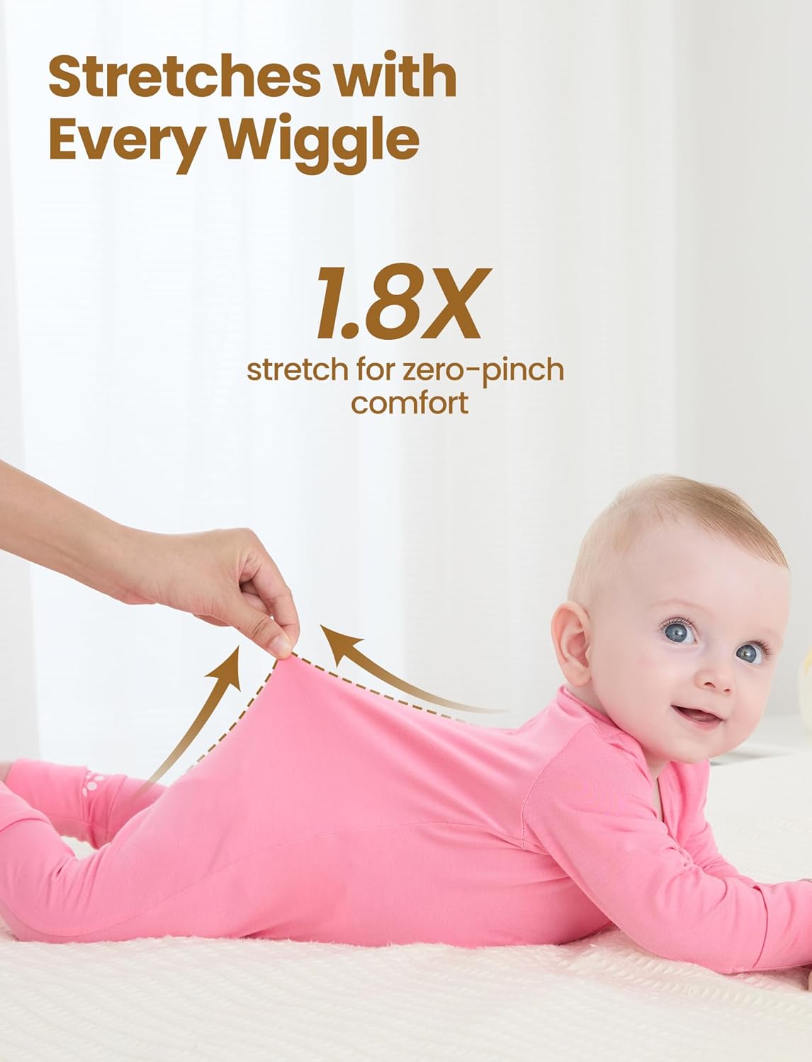 PATPAT Baby Footies Boys Girls - Bamboo Viscose - Zipper & Non-Slip Soles Romper Mitten - Footed & Footless Infant Clothes