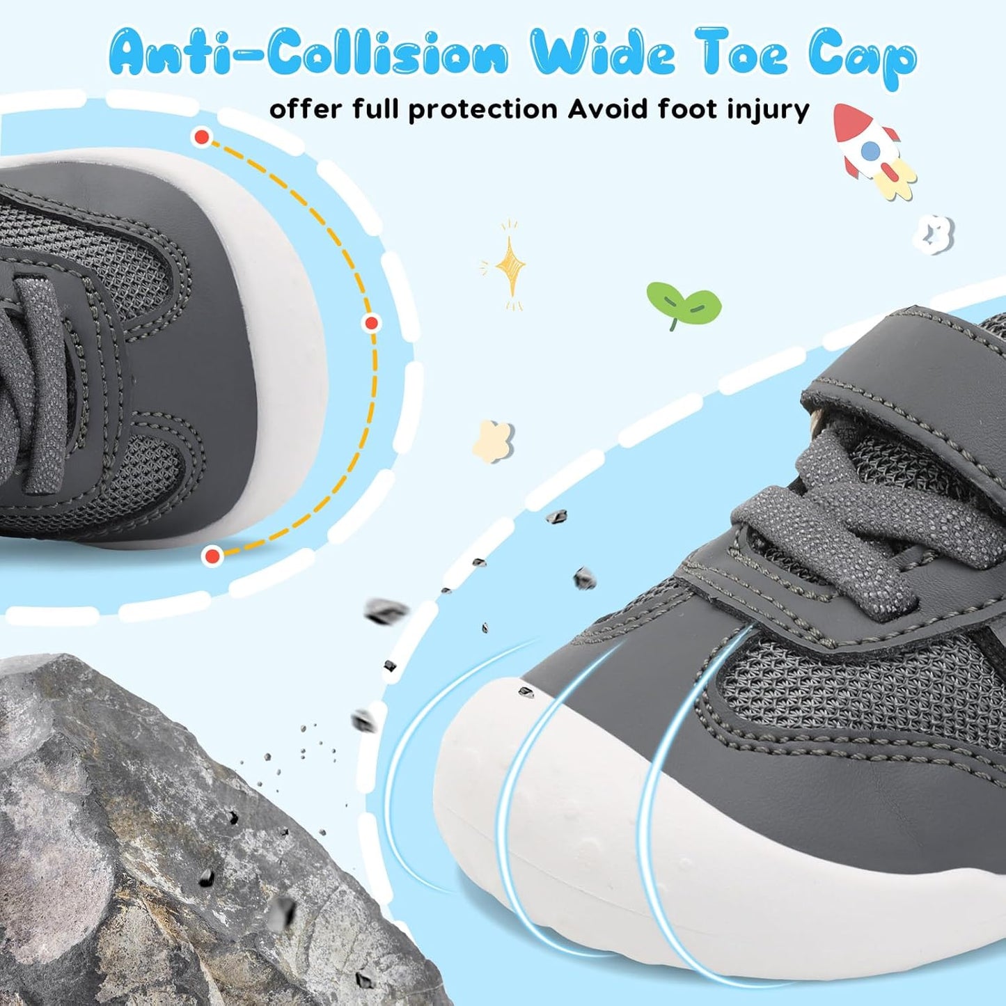 Scurtain Baby Shoes Boy Girl First Walking Shoe Infant Crib Breathable Sneakers Lightweight Barefoot Shoes for Babies