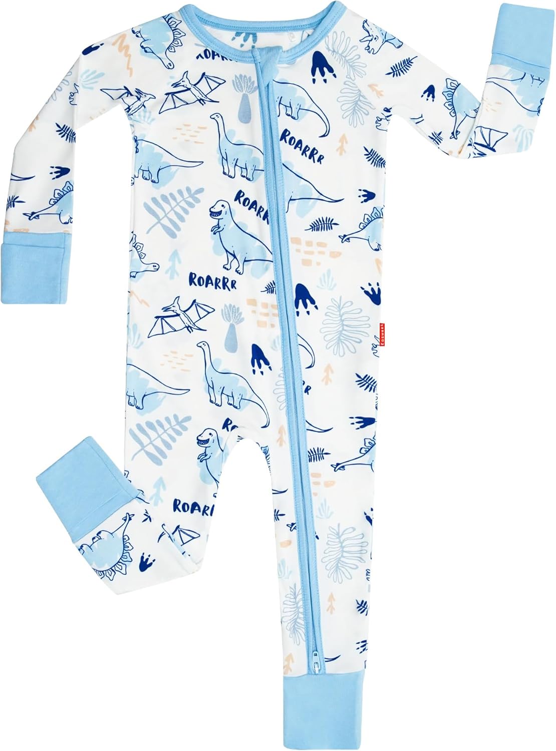 Baby One-Piece Romper Footless Bamboo Viscose Pajamas Sleepers for Baby Boys and Girls