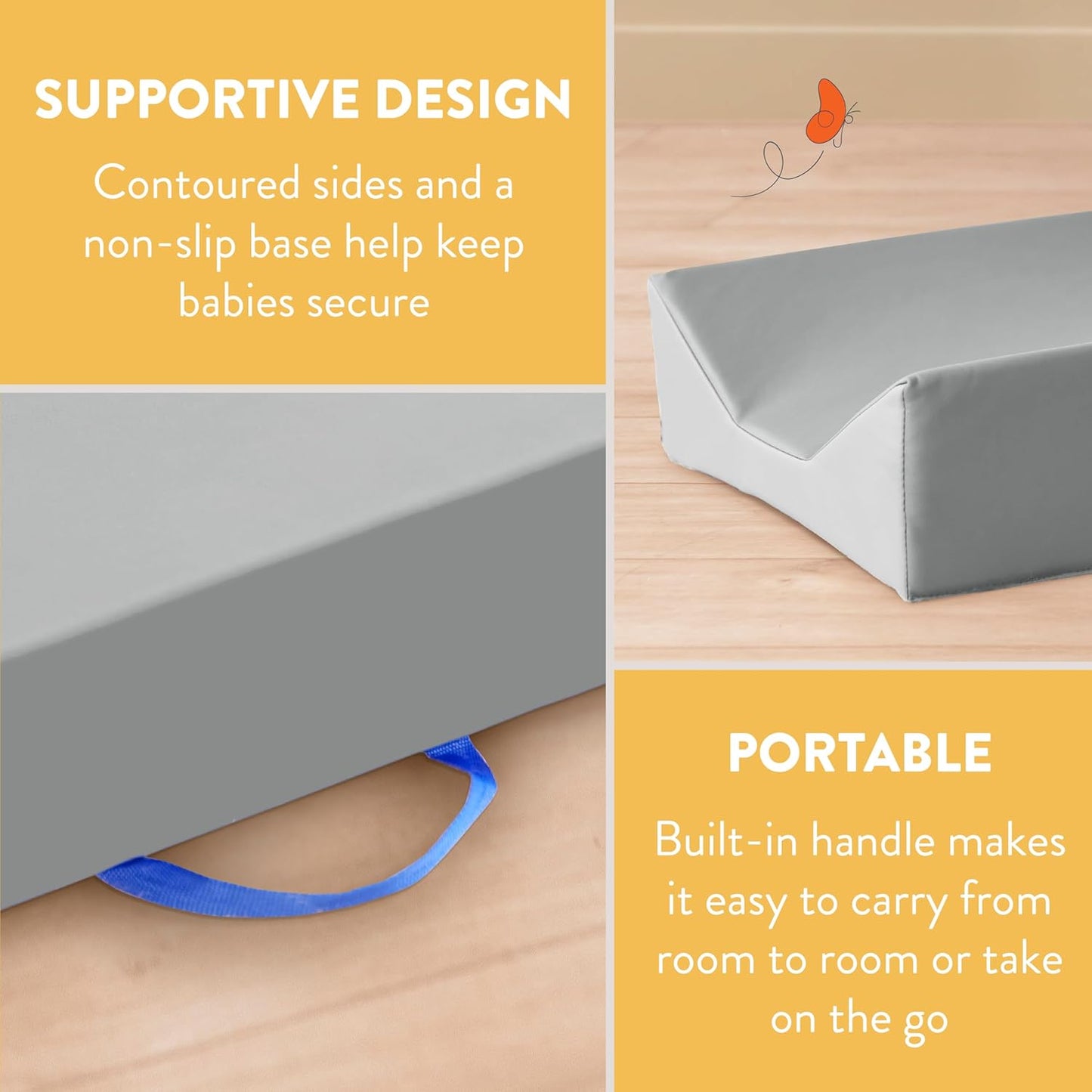 Contoured Changing Pad, Baby Essentials, Grey/Light Grey