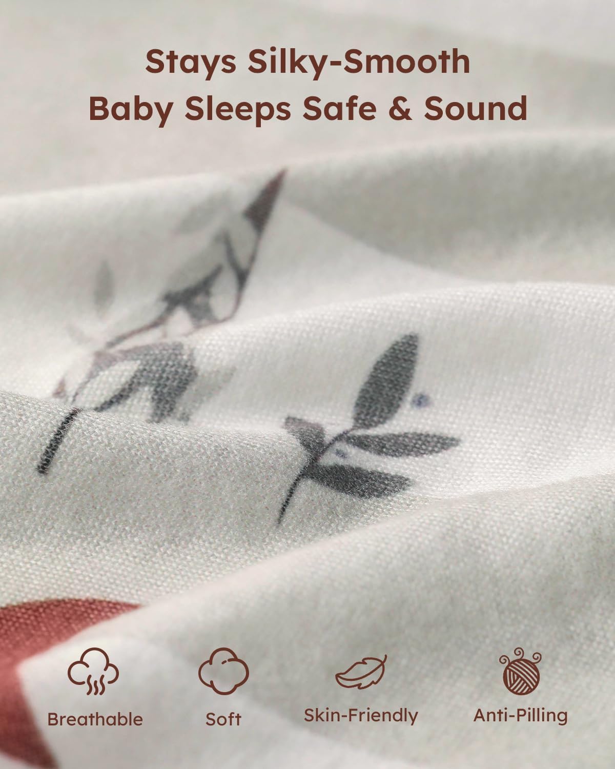 Yoofoss Baby Crib Sheets 2 Pack for Boys and Girls - 52x28 Fitted Crib Sheet Neutral Fits for Standard Crib and Toddler Mattress, Ultra Soft Breathable Microfiber Forest Bear