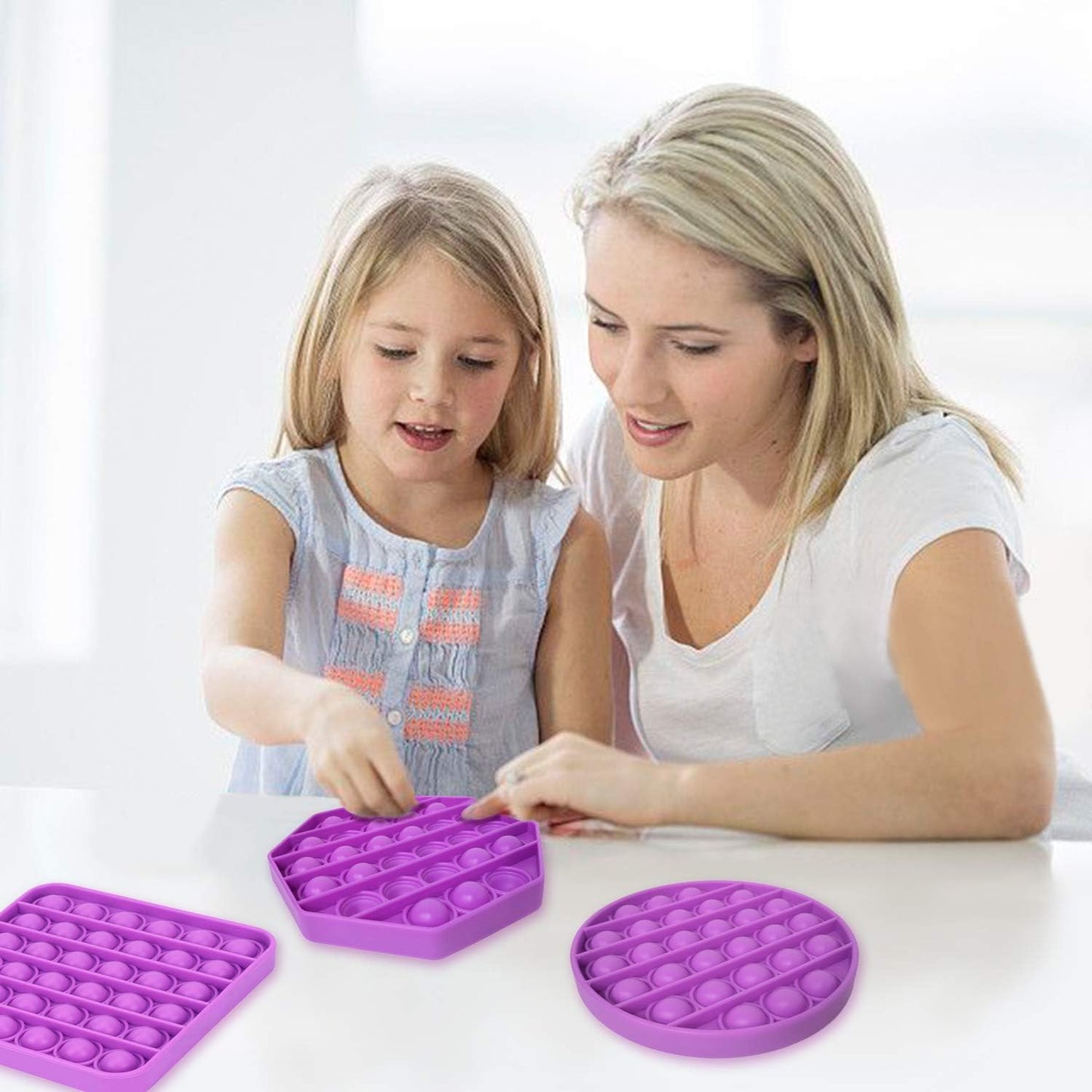 Sensory Fidget Toys, Silicone Squeeze Decompression Toy Games, Stress Relief Toys for Adults Funny Toy for Age 6+ Kids Teens, 3PCS