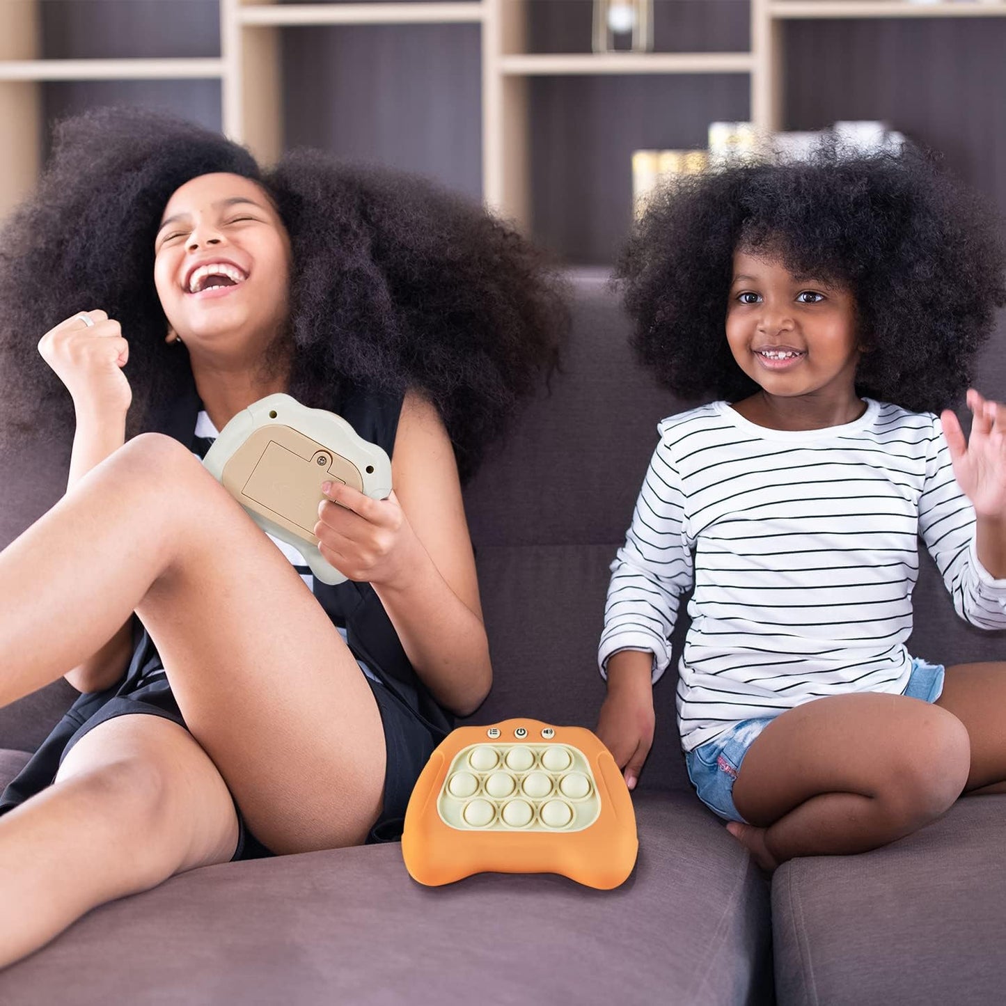 Pop The Target! Handheld Speed Pushing Game Machine: A Fun Multiplayer Game for Family. Fidget Game Toy for 6 7 8 9 10 11 12 Years Old Orange