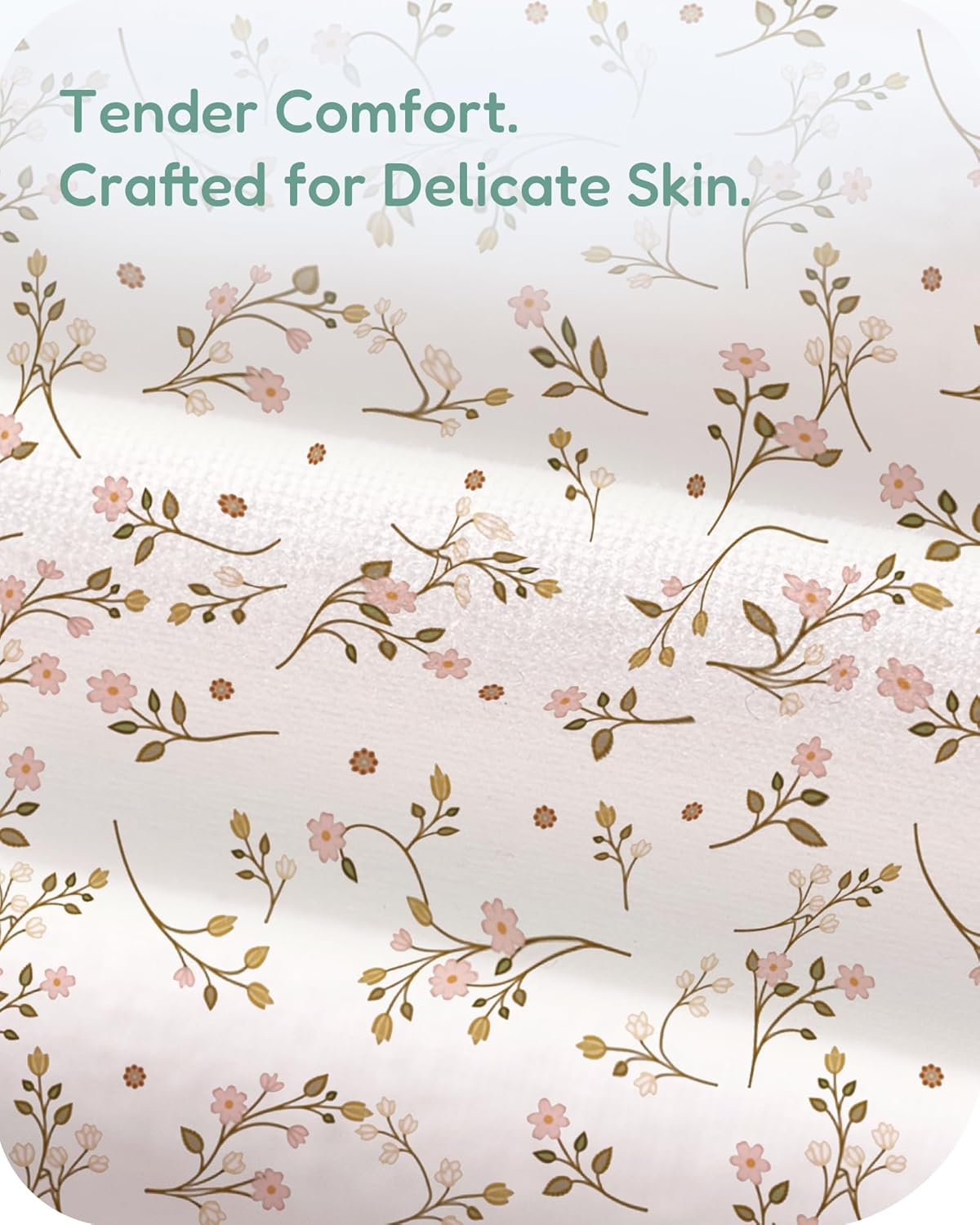 Pack and Play Sheets Fitted, Pink Vintage Floral&Beige, Soft and Safe, Hypoallergenic, 2 Pack for Baby Girls