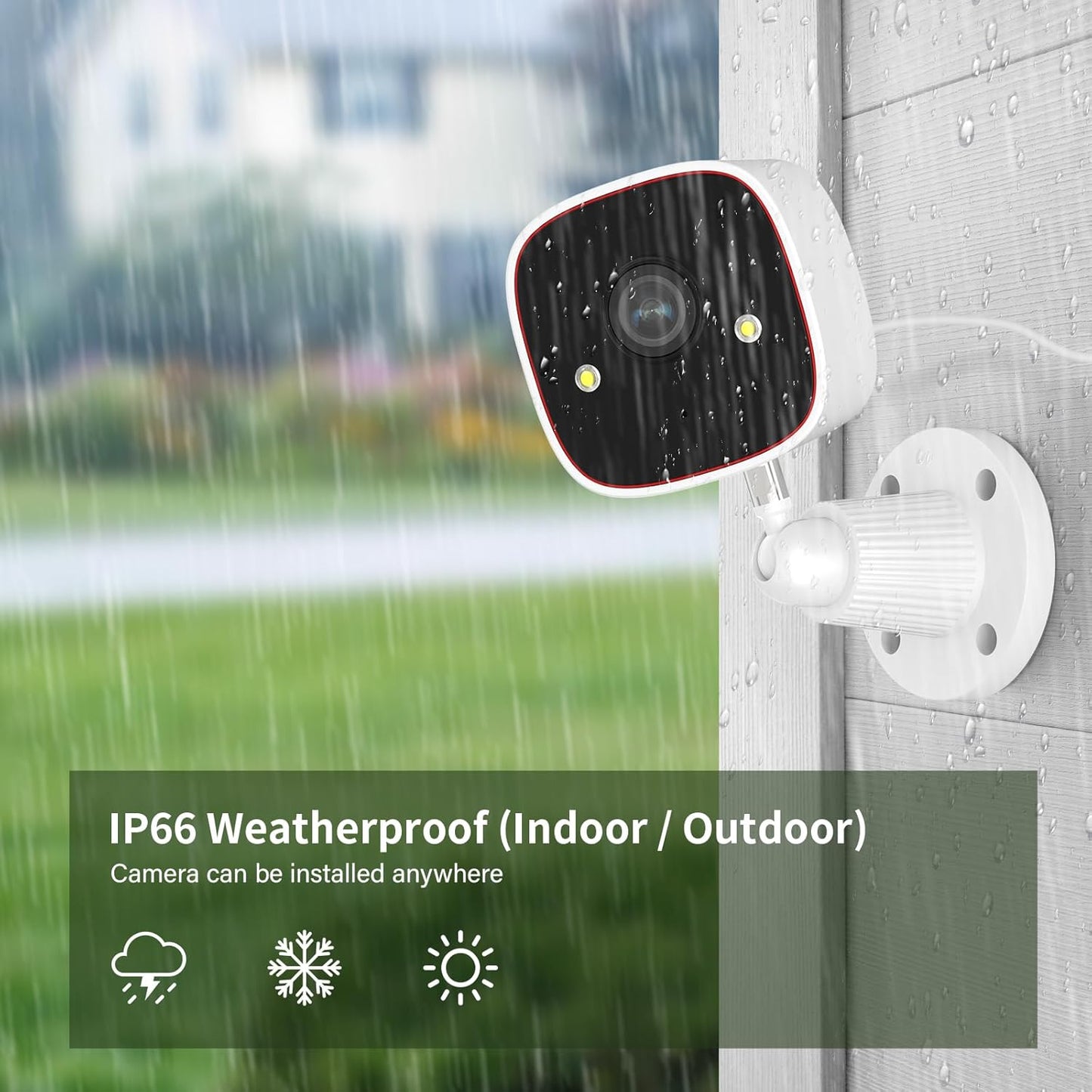 Jennov Outdoor/Indoor Security Cameras 5Ghz/2.4Ghz, 2K HD WiFi/Color Night Vision/Motion Detection /2-Way Audio/IP66 Waterproof Pet Dog Cat Baby Monitor Camera for Home Security