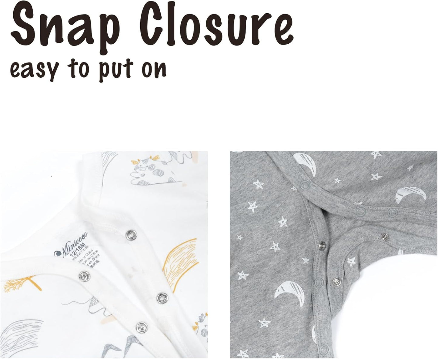 Baby Boys Girls Cotton Footies Multi Pack Long Sleeve Baby Footed One-Piece Jumpsuit Multi Pack