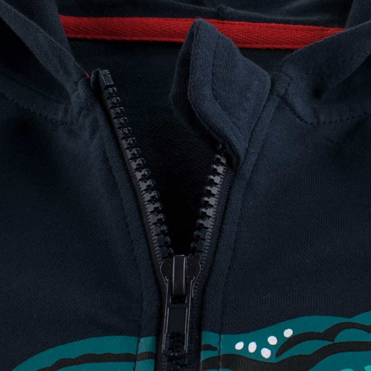 Toddler Boys Full Zip Dinosaur Hoodies Comfortable Sweatshirt