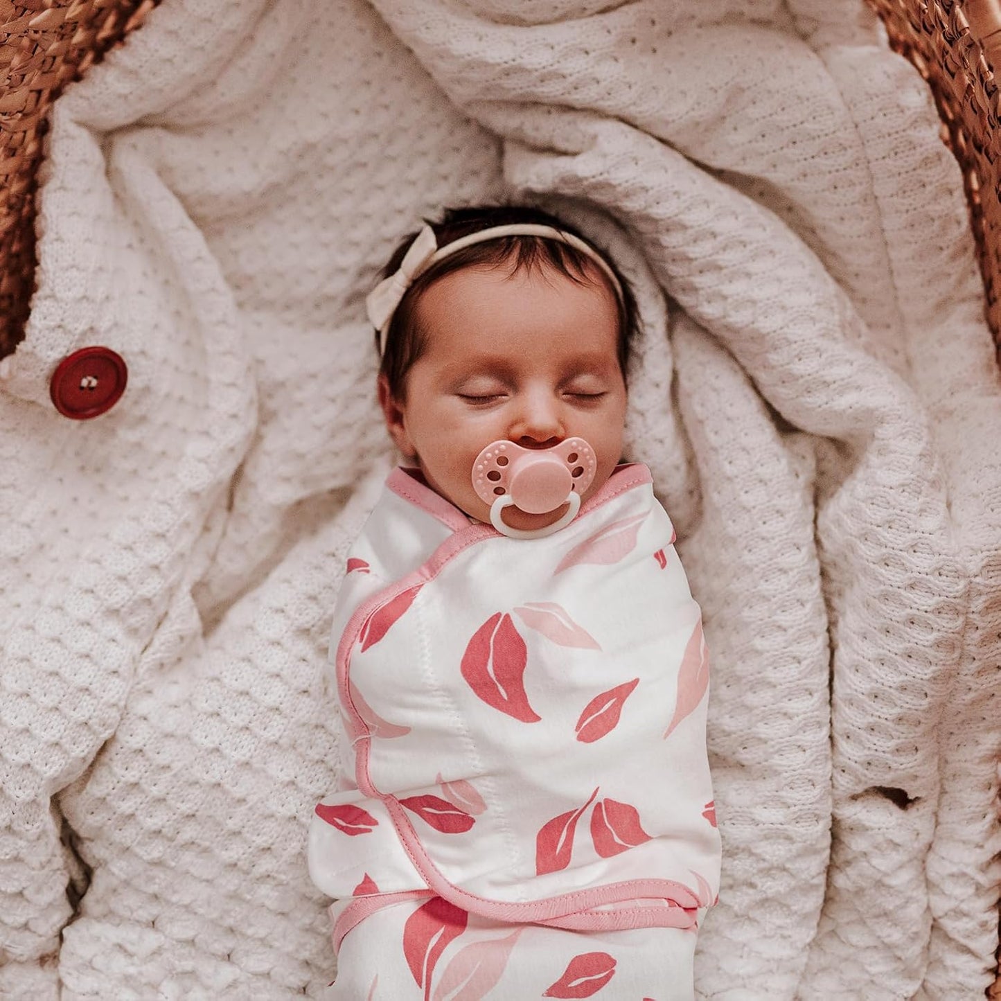 GLLQUEN BABY Girl Swaddles 0-3 Months - 3 Pack Baby Swaddles Sack for Newborn, Infant Sleep Sack, Easy Swaddling Wrap, A Pink Floral, Nursery Swaddle Blankets Essentials